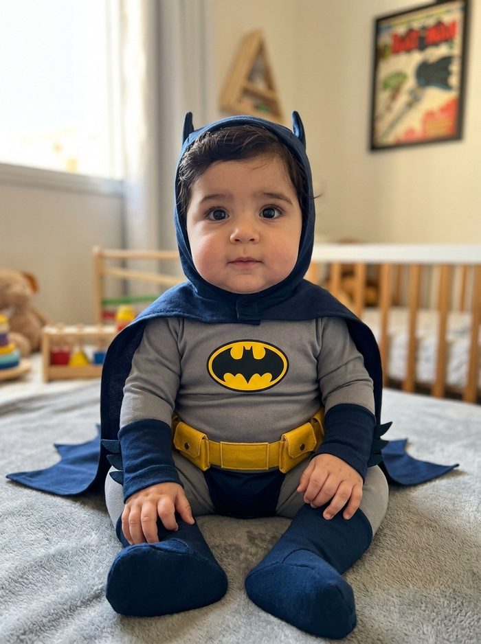 Adam vestido de Batman